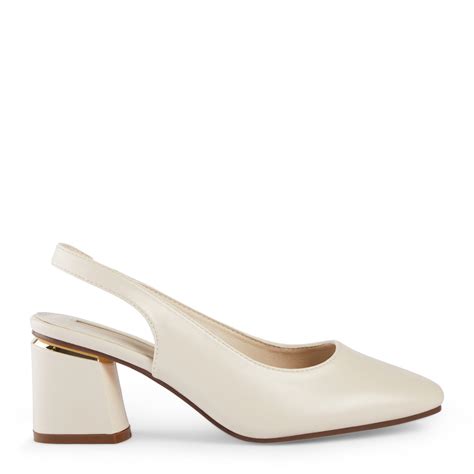 Ecru Slingback Block Heel 3092153 Truworths