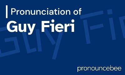 guy fieri how to pronounce