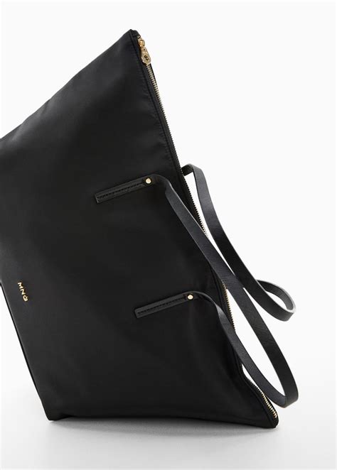 Technical Fabric Shopper Bag Women Mango Usa