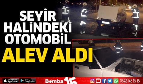 Seyir halindeki otomobil alev aldı Burdur Haber Burdur Haberleri