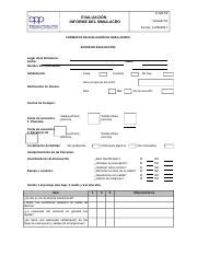 Evaluacion Informe Simulacro F Gh Doc F Gh Evaluaci N Informe