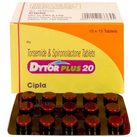 Dytor Torsemide Tablets Cipla Ltd Packaging Size 1X10 At 180