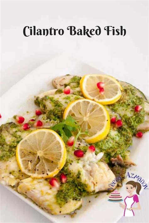 Cilantro Baked Fish Veena Azmanov