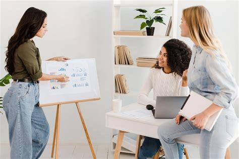 Reunión De Trabajo En Equipo Con Mujeres Foto Gratis