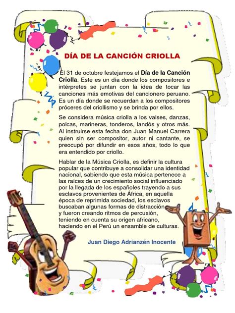 Día De La Canción Criolla Pdf