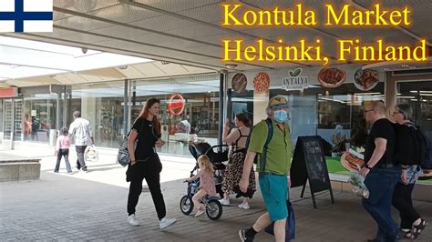 Walking Tour Around Kontula Market Helsinki Finland YouTube