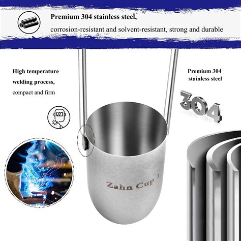 Zahn Cup Immersion Viscosity Cup Dip Type Stainless Steel Viscometers