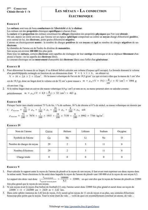 exercices de physique 3ème – exercices corrigés physique chimie 3ème – Dadane