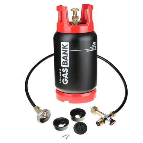 GasBank Single SLIM 5kg Kevlar Remote Refuelling Kit Motorhome