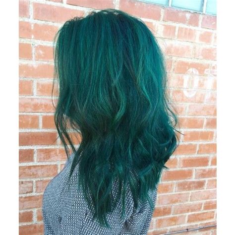 Dark green hair liked on Polyvore featuring accessories and hair ...