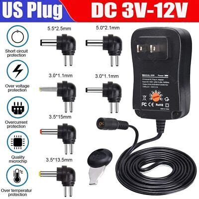 Universal Ac To Dc V V Adjustable Power Adapter Supply Charger