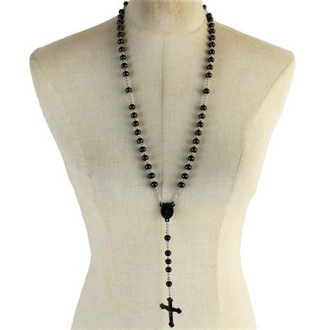 Stainless Steel Rosary Necklace D D Florida Import