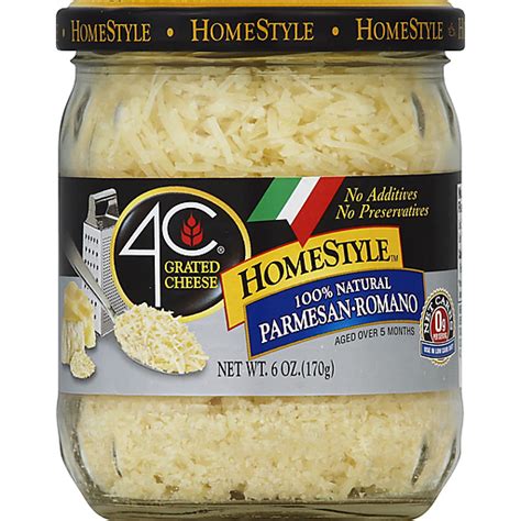 4 C Cheese Grated Parmesan Romano 6 Oz Parmesan Romano Carlie C S