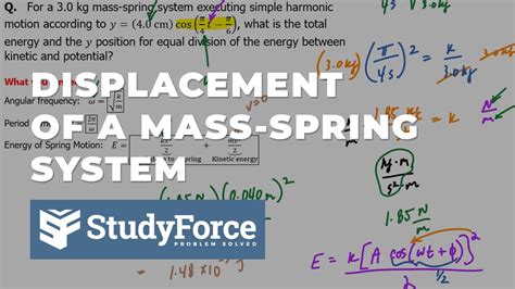 Calculating Total Energy Of A Mass Spring System Given The Displacement