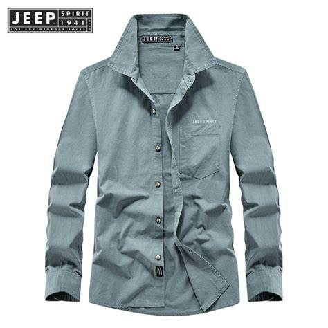 Jeep Spirit 1941 Estd เสื้อแขนสั้นผู้ชายเสื้อเชิ้ตลำลองแฟชั่น Th