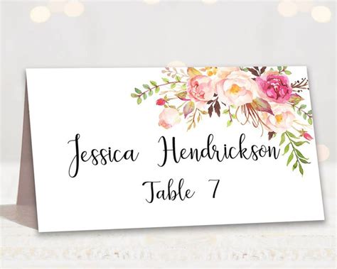 Wedding Place Cards Place Card Template Editable Reserved - Etsy ...