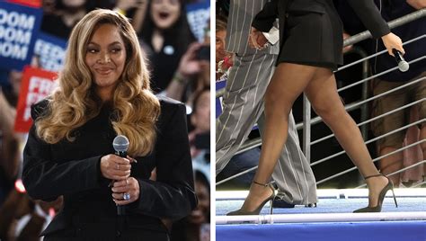 Beyonce Slips On Curvy Pumps At Kamala Harris Campaign Rally In Texas