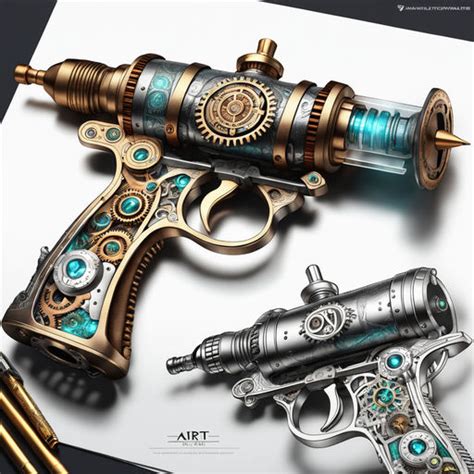 Steampunk Weapons Drawing