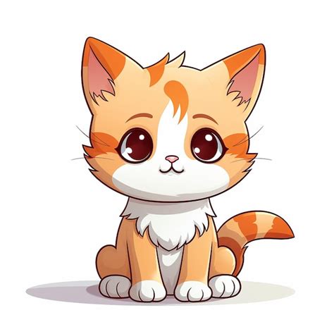 Imágenes Prediseñadas De Gato Marrón Chibi Foto Premium