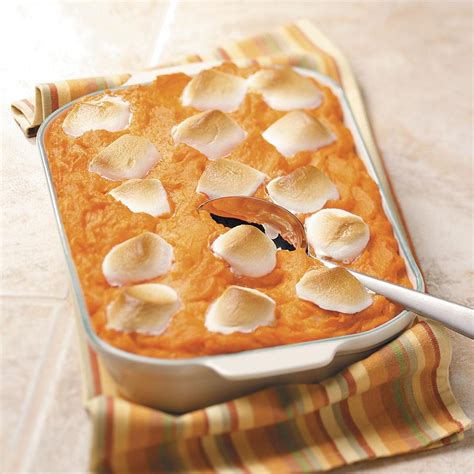 Pineapple Sweet Potato Casserole With Marshmallows Recipe Taste Of Home