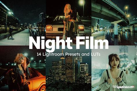 14个夜景电影大片AI智能LR预设及LUT预设 14 Night Film Presets LUTs 繁星摄影