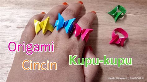 Cara Membuat Origami Cincin Kupu Kupu How To Make Origami Butterfly