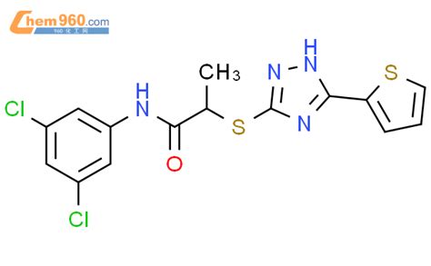 5366 08 5 N 3 5 Dichlorophenyl 2 [ 5 Thiophen 2 Yl 1h 1 2 4 Triazol 3 Yl Sulfanyl