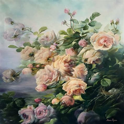 Rose Bush Painting