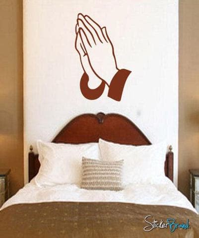 Vinyl Wall Decal Sticker Jesus Praying Hands #306 | Stickerbrand wall ...