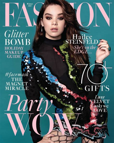 FASHION Magazine Winter 2017 Cover: Hailee Steinfeld | Winter fashion ...