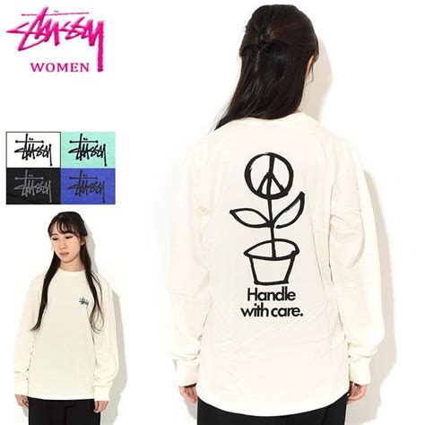 ステューシー Tシャツ 長袖 Stussy レディース Women Peace Pot Pigment Dyed ピグメント カットソー