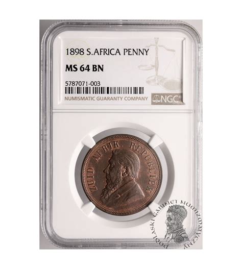 RPA 1 Penny 1898 NGC MS 64 BN