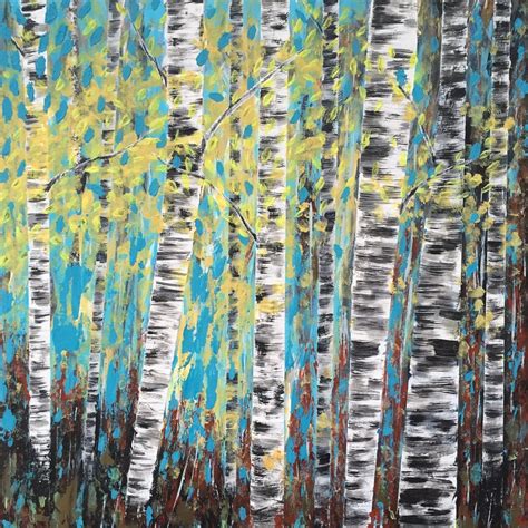 Birch Trees Birch Tree Art Birch Tree Canvas Art Print | Etsy