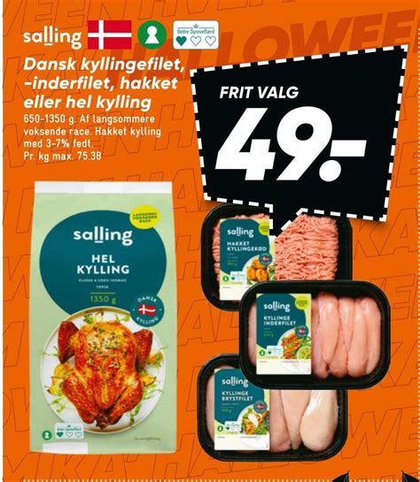 Dansk Kyllingefilet Inderfilet Hakket Eller Hel Kylling Tilbud Hos Bilka