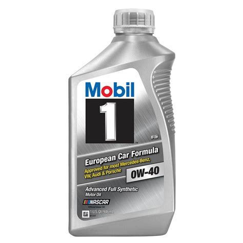 Mobil 1 European Car Formula Full Synthetic Motor Oil 0w 40