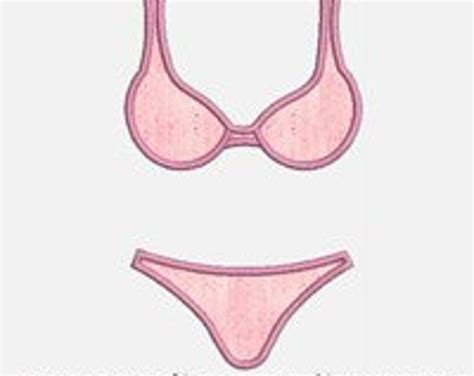 Bikini Set Embroidery Applique Design Three Designstwo Etsy