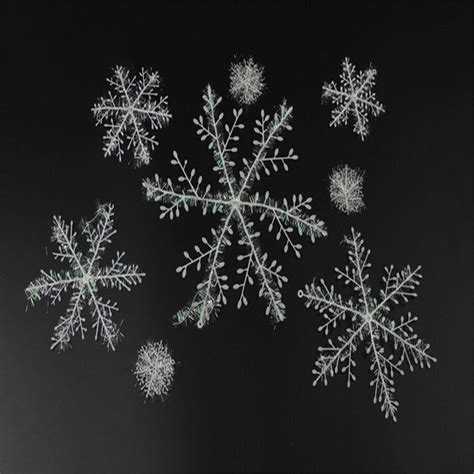 30pcs White Snowflake Ornaments Christmas Xmas Holiday Festival Party