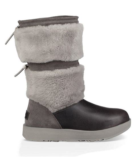 UGG Suede Reykir Waterproof Boots in Black - Lyst