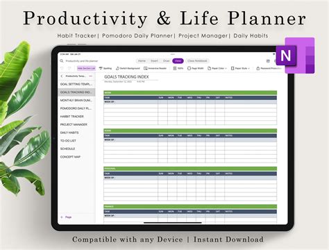 Onenote Digital Planner, Onenote Template, Project Planner Onenote ...