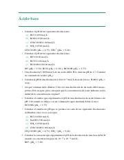 Ejercicio De An Lisis De Acido Base Pdf Cido Base Calcular El Ph