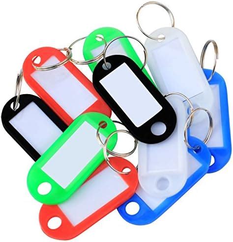 Pack Key Tags With Labels Colours Plastic Box With Extra Paper