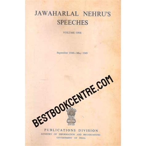 jawaharlal nehrus speeches volume one book at Best Book Centre.