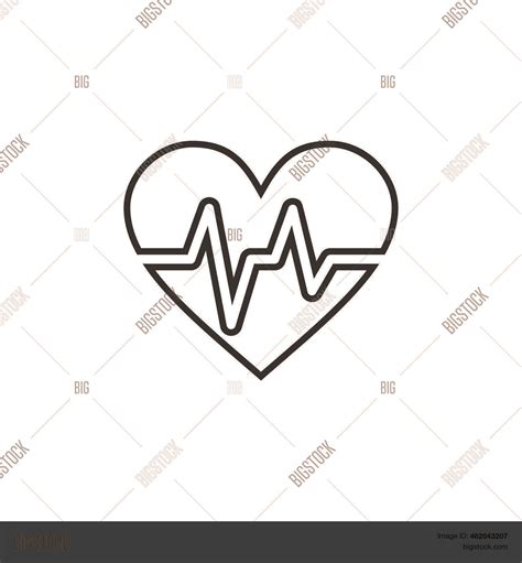 Heart Cardiogram Icon Vector And Photo Free Trial Bigstock