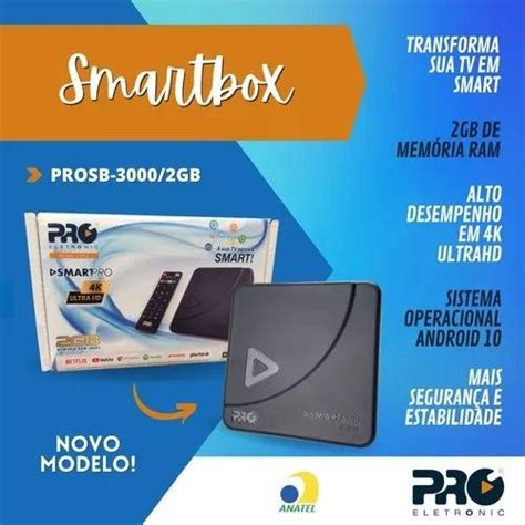 SMARTPRO 4K TV BOX ANDROID 10 PROSB 3000 16GB Star Vídeo