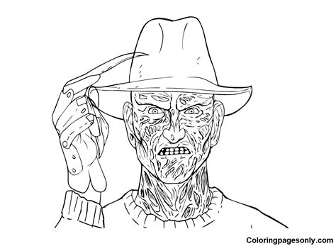 Free Freddy Krueger Printable Coloring Page Free Printable Coloring Pages