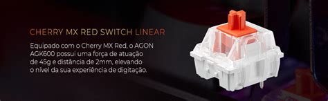Teclado Mec Nico Gamer Agon Agk Cherry Mx Red Switch Hot Swappable Us Rgb Design