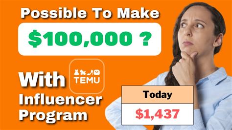 Temu Influencer Program Affiliate Marketing Make Money Online Youtube