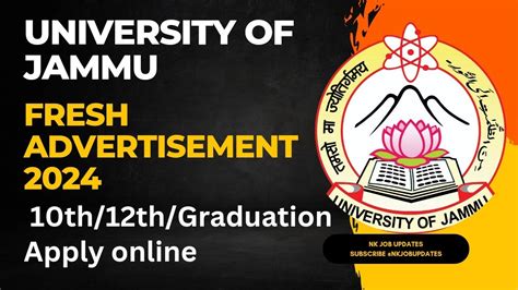 Jammu University Non Teaching Recruitment Jammu University