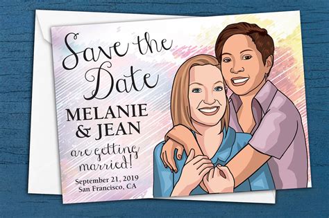 Same Sex Save The Date Gay Couple Wedding Reminder LGBT Etsy