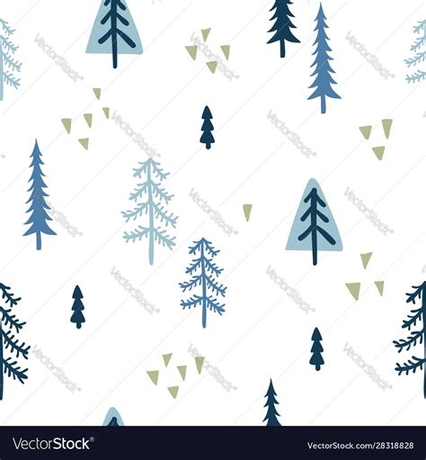 Winter forest Royalty Free Vector Image - VectorStock